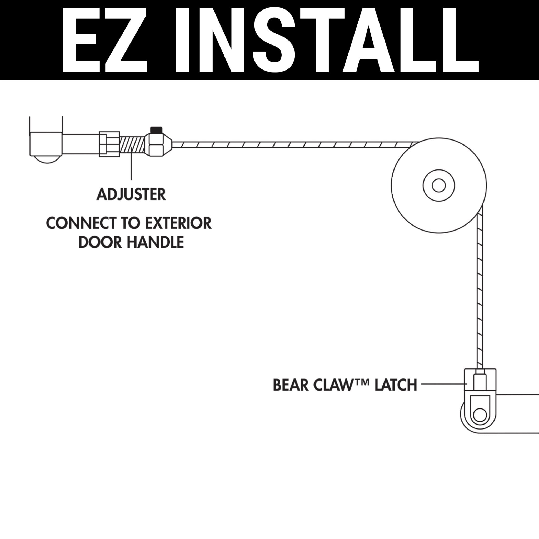 Kit de sistema de Cable de polea de pestillo de solenoide de manija de puerta de coche afeitado de acero inoxidable