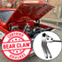 Dual Bear Claw Car Door Trunk Hood 2 Latch Handle Release Kit Pair Chrome Lever