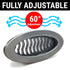 Brushed Billet Oval AC Air Conditioning Heater Dash Vent Universal Wavy Louver