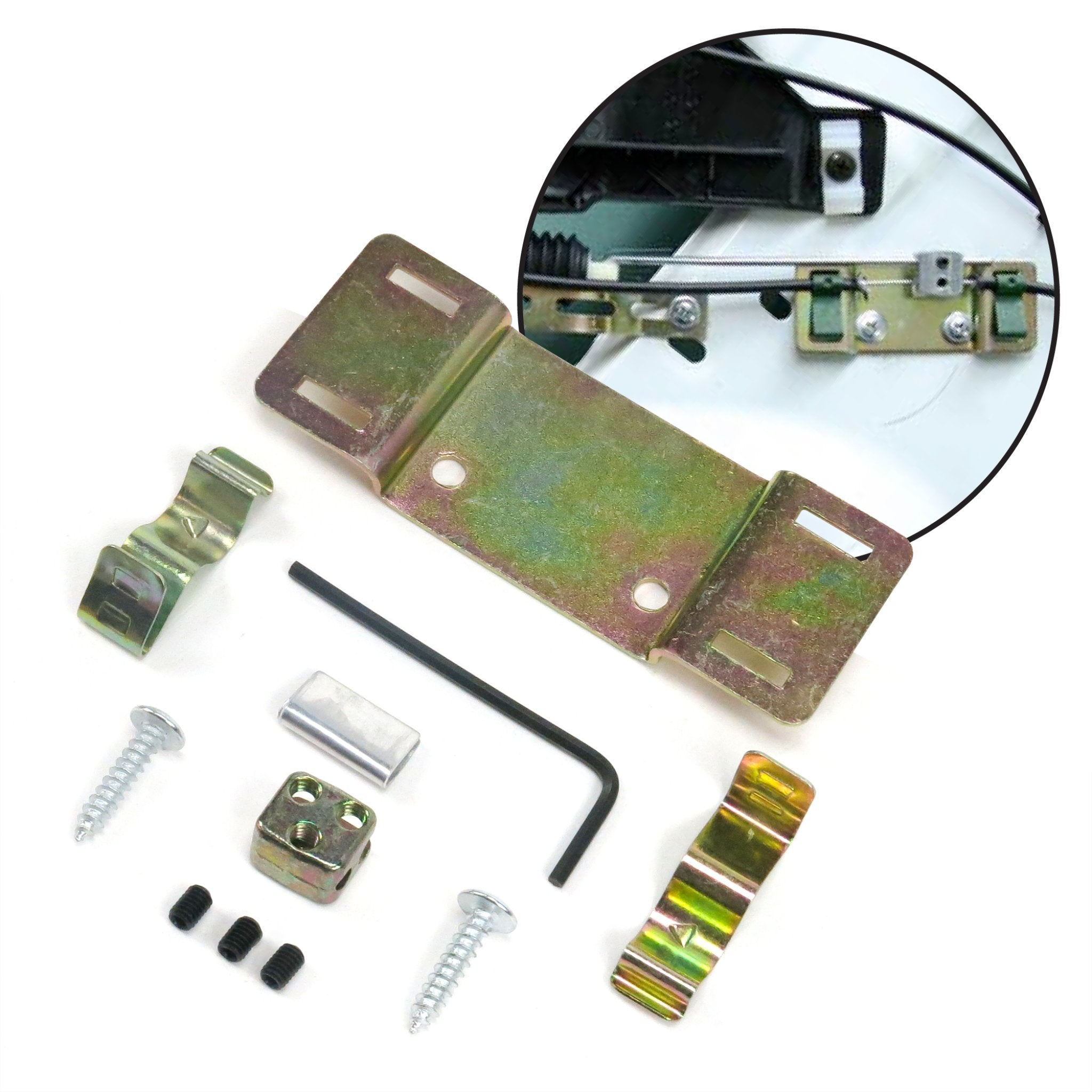 Sistema de fijación de cable de manija de puerta afeitada con control remoto universal con soporte
